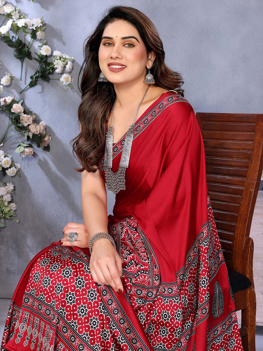 Block printed Saree