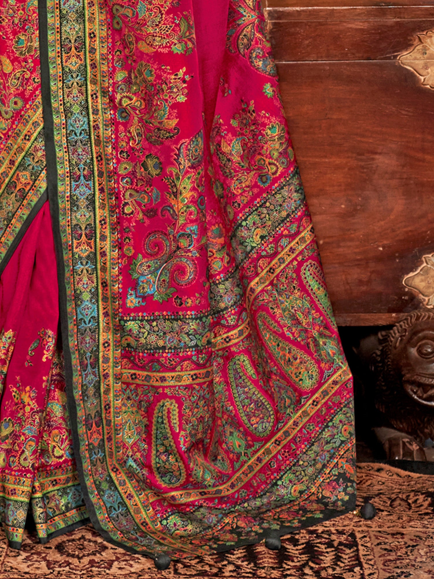 Silk Blend Heritage Banarasi Style Zari Woven Saree - Ressa