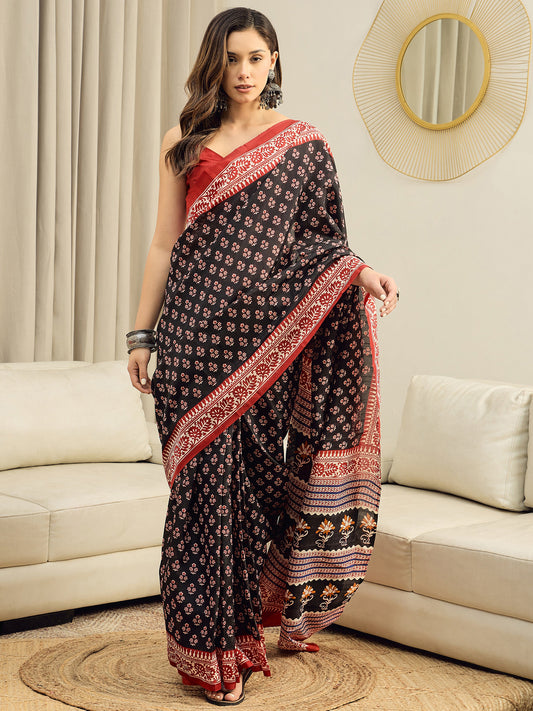 Block Print Saree