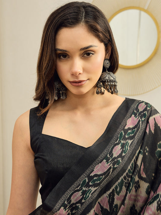 Balck Party Wear saree