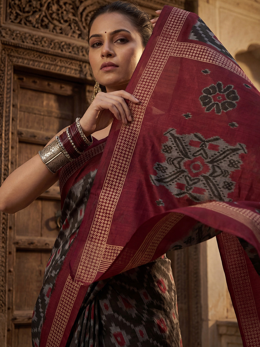 Pritnted Saree