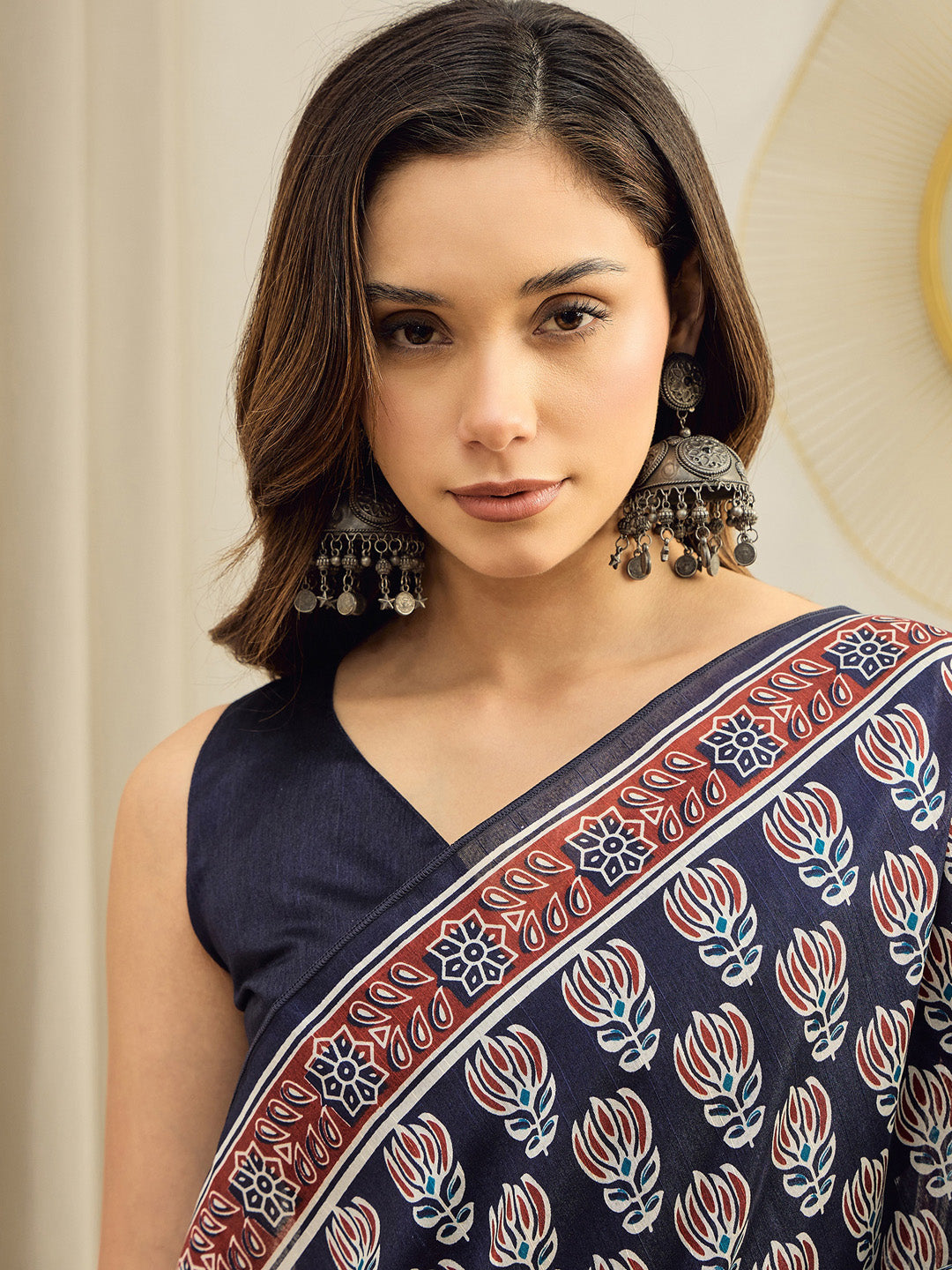 block Printed Saree