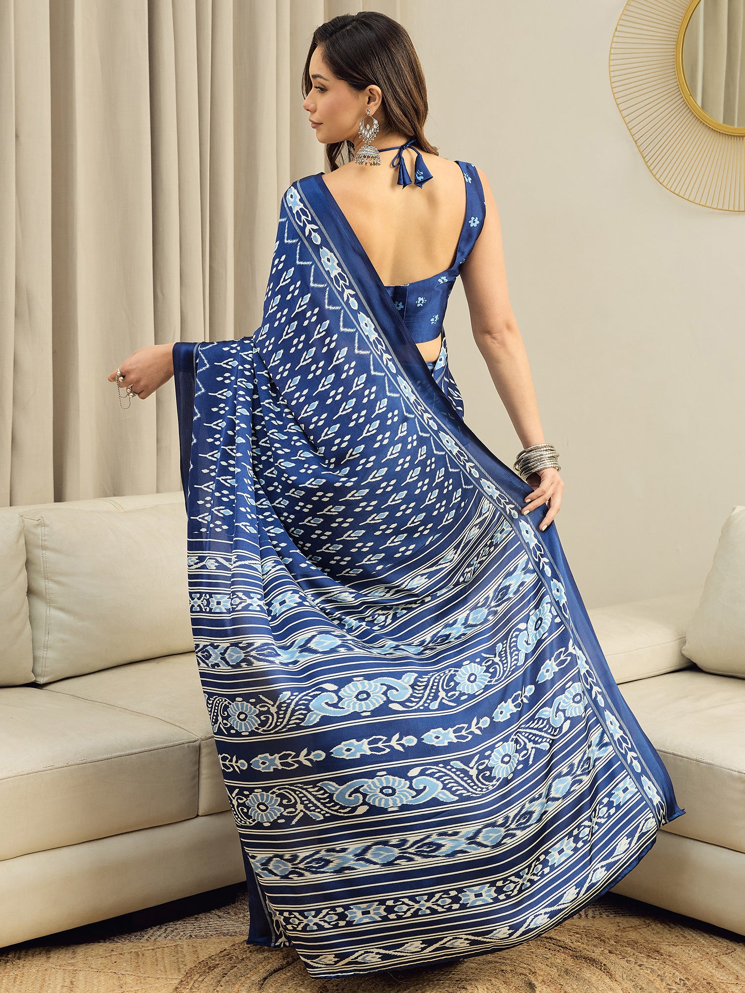 Ikkat Printed saree