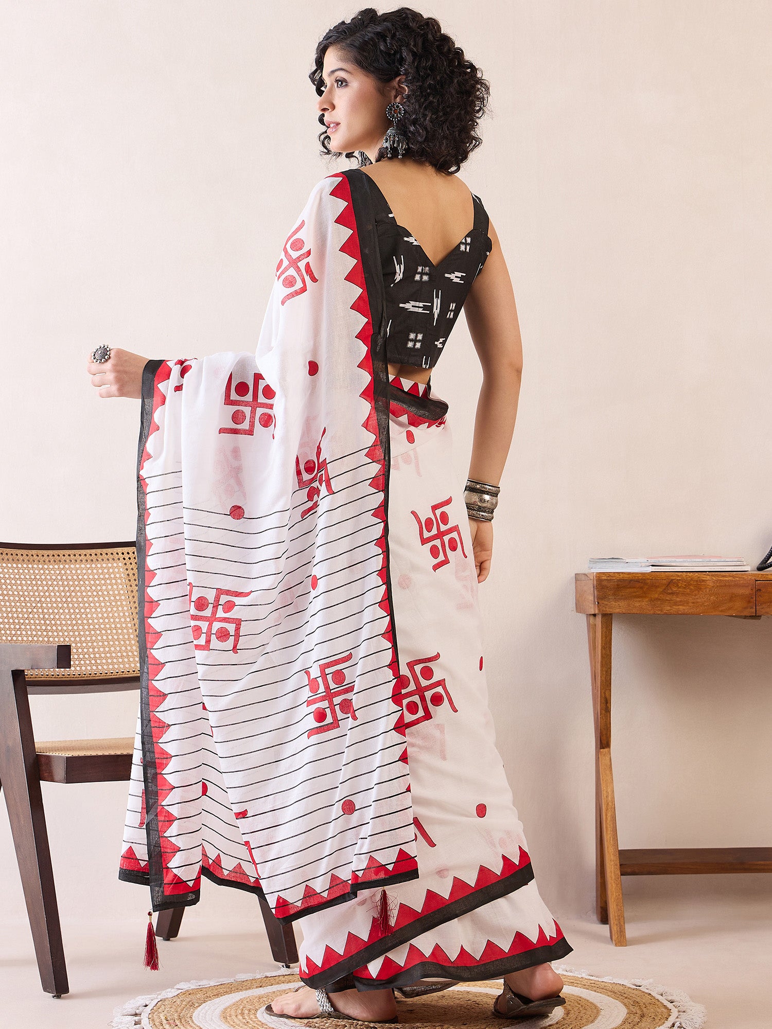Block Printed Saree