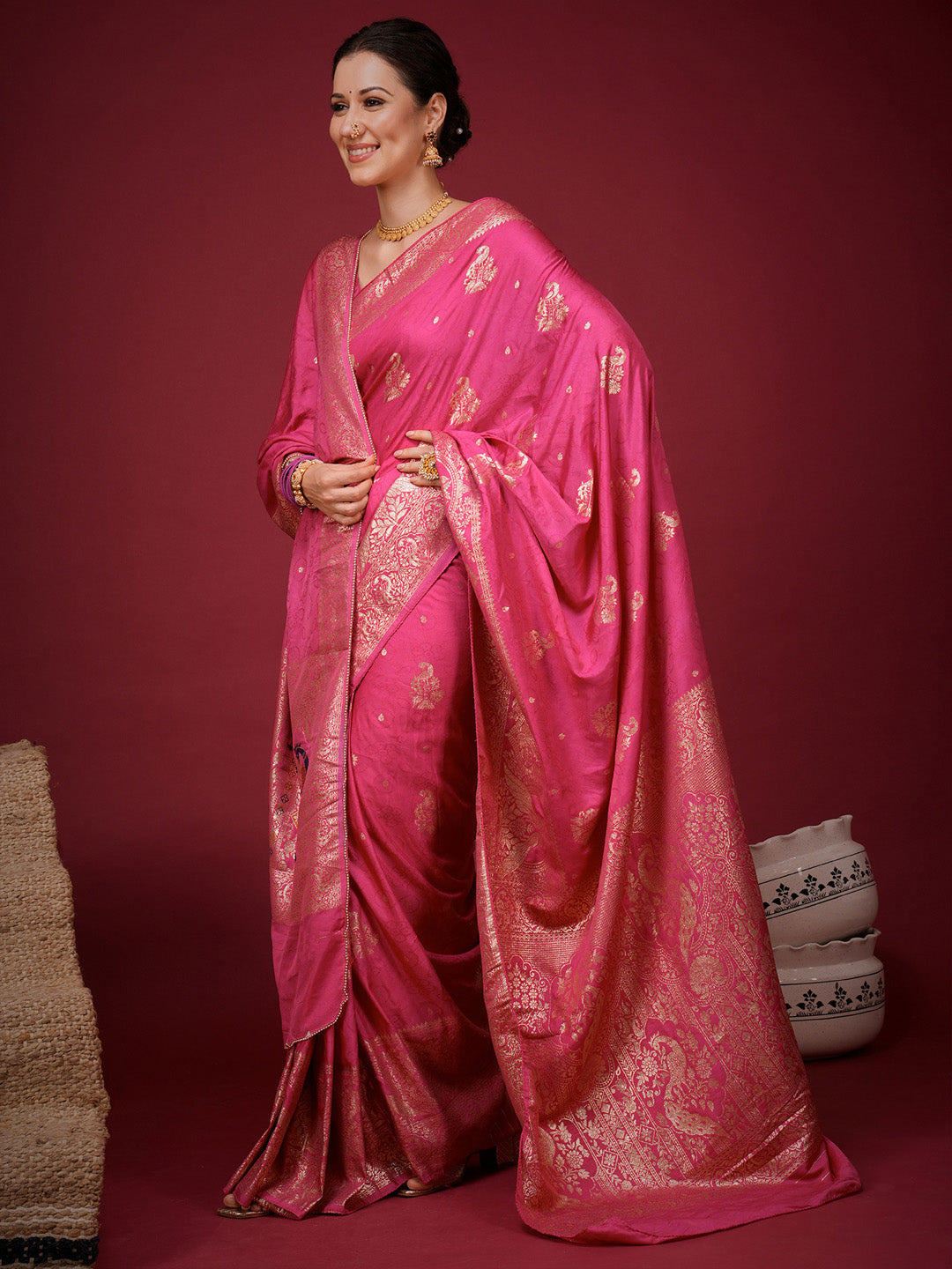 reception wear saree