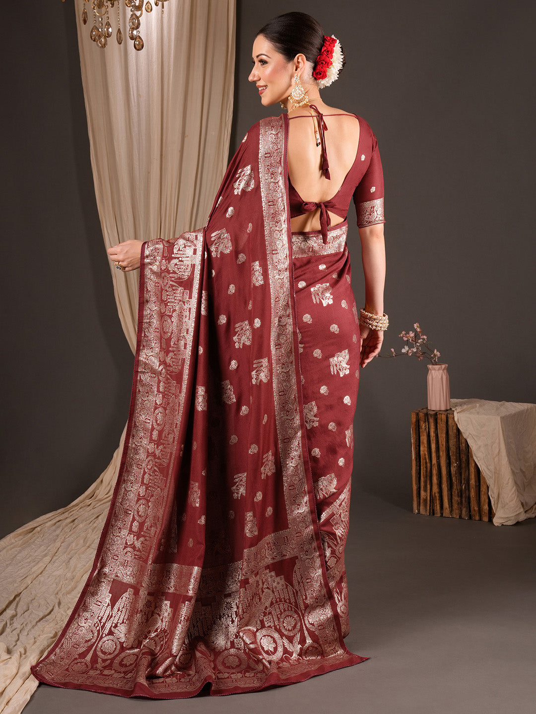 marriage function wear saree
reception wear saree collection