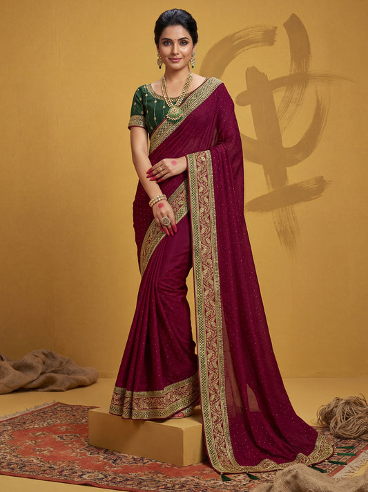 Royal Blue Tissue Silk Saree with Zari Stripes