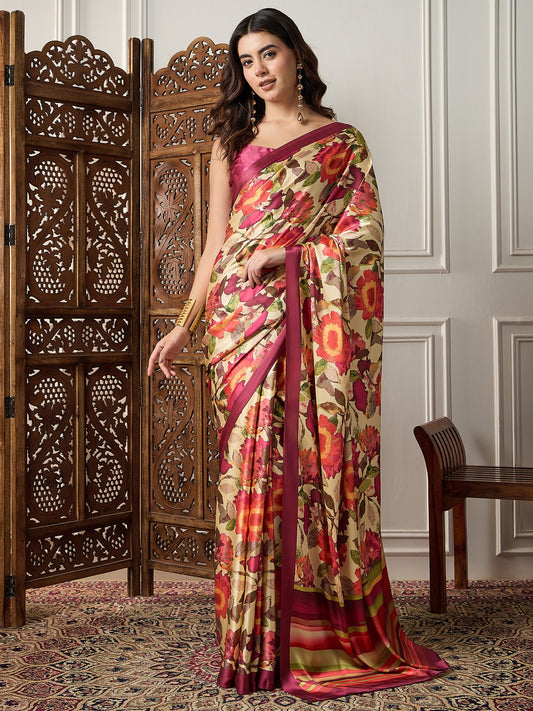 Embroidered Georgette Saree