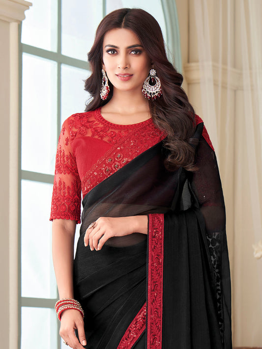 Black Silk Blend saree