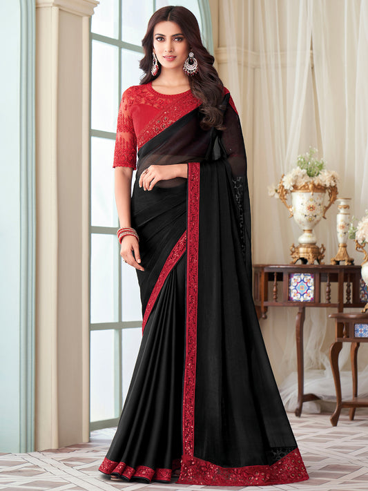 Black Silk Blend saree