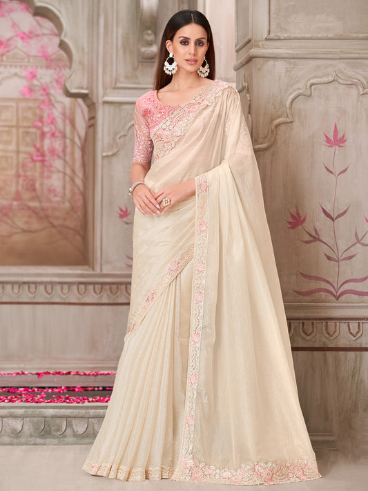 Polyester Embroidered Border Modern Aesthetic