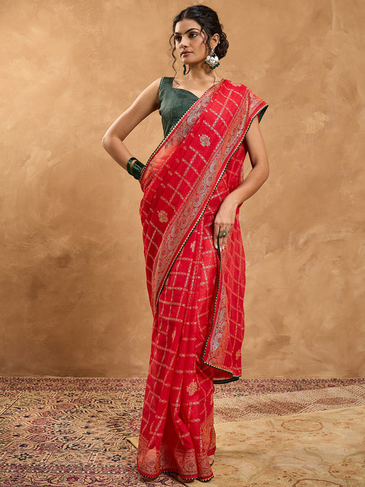 Foil Printed Saree