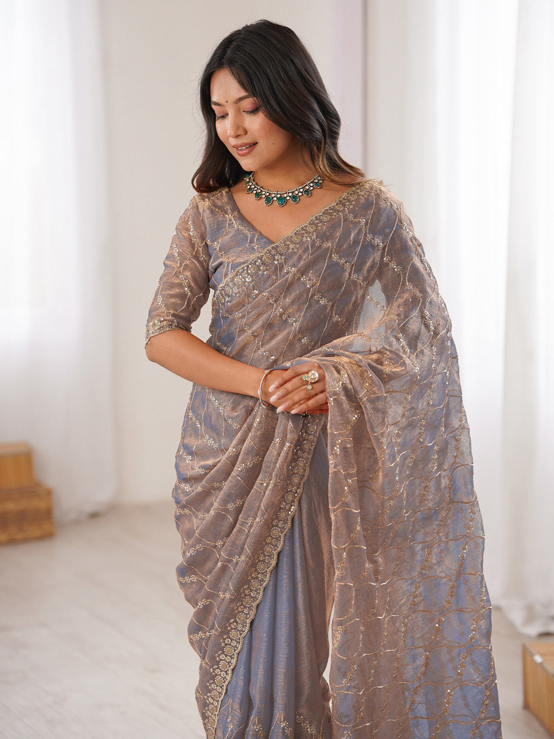 Party wear saree new design images
