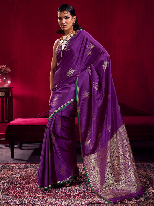 Pastel VoiletTissue Silk Saree with Zari Stripes