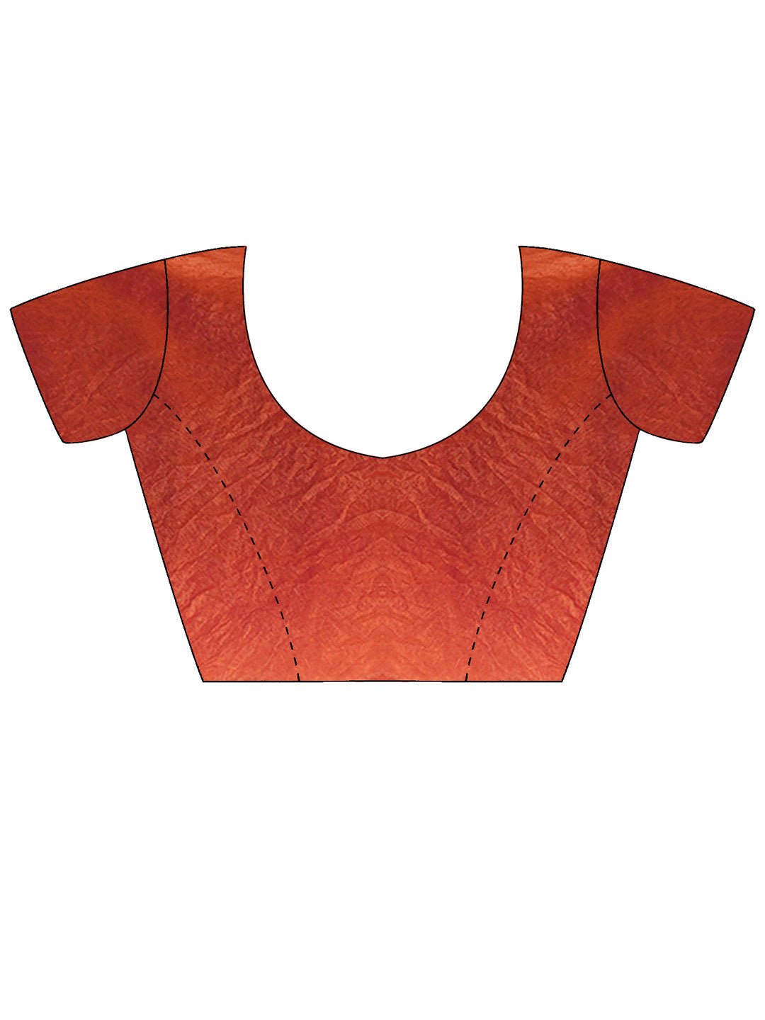 Rust Orange Satin Party Wear Saree - Ressa