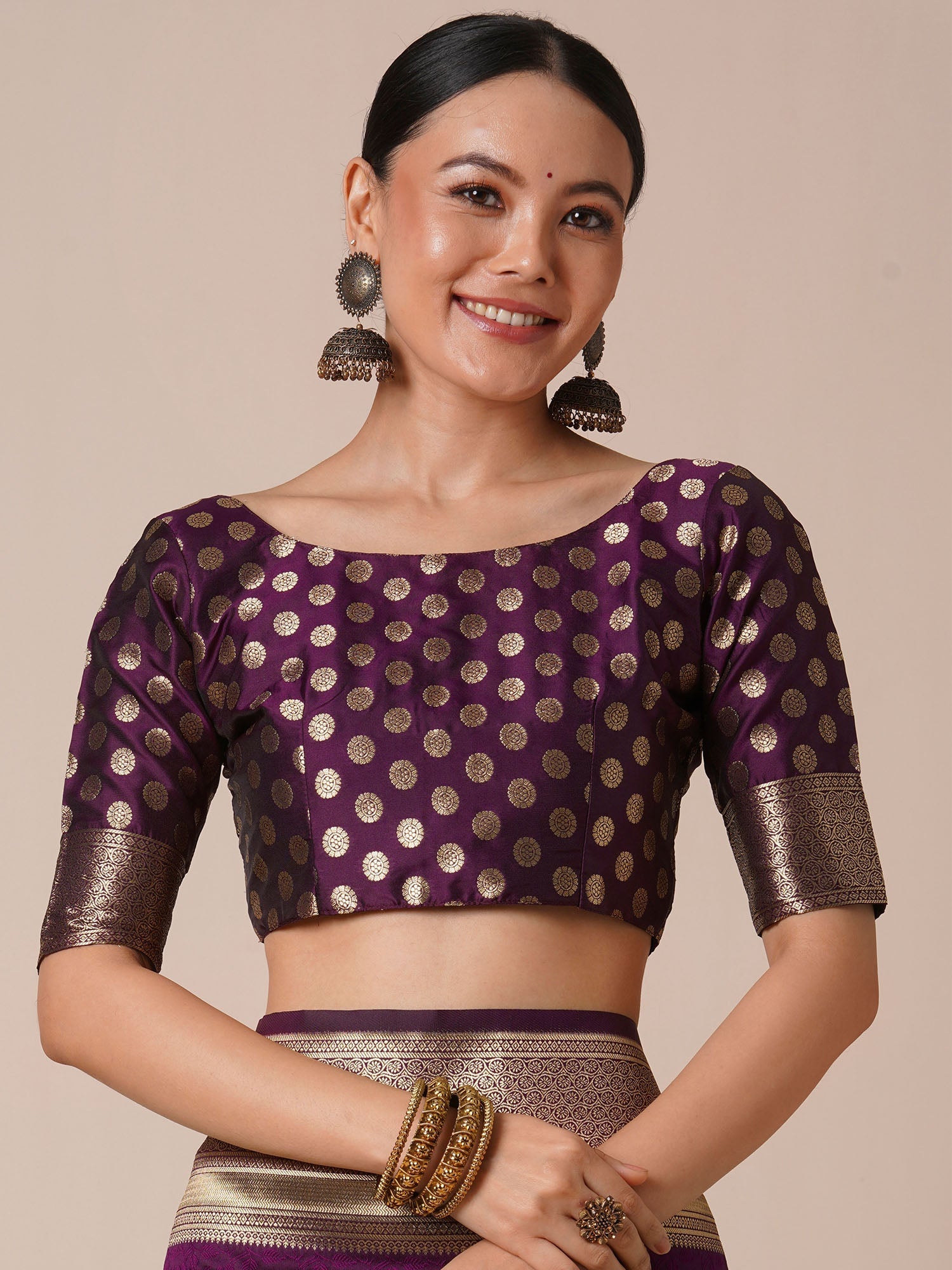 Banarasi Silk Saree with Gold Zari Weave - Ressa