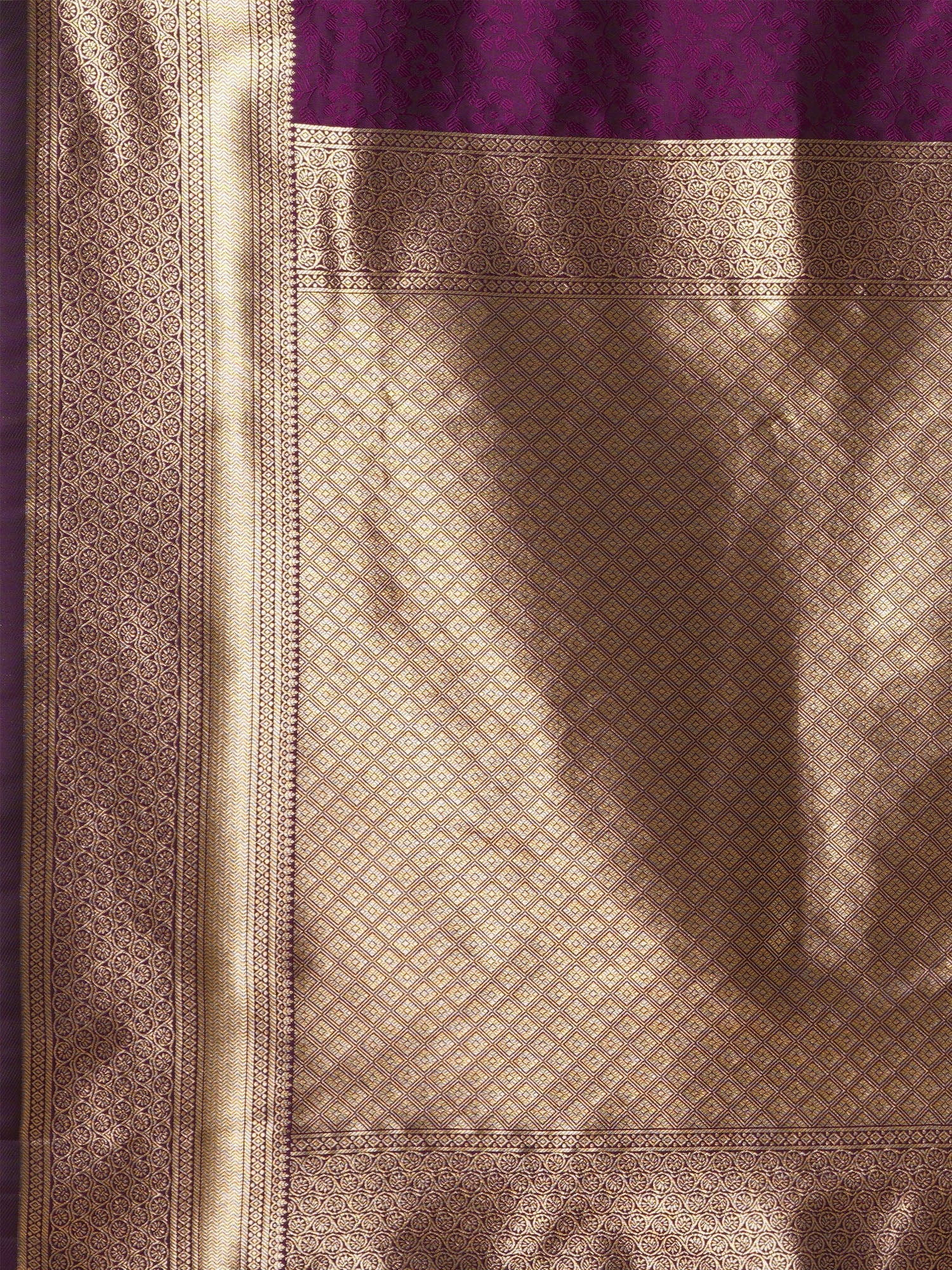 Banarasi Silk Saree with Gold Zari Weave - Ressa