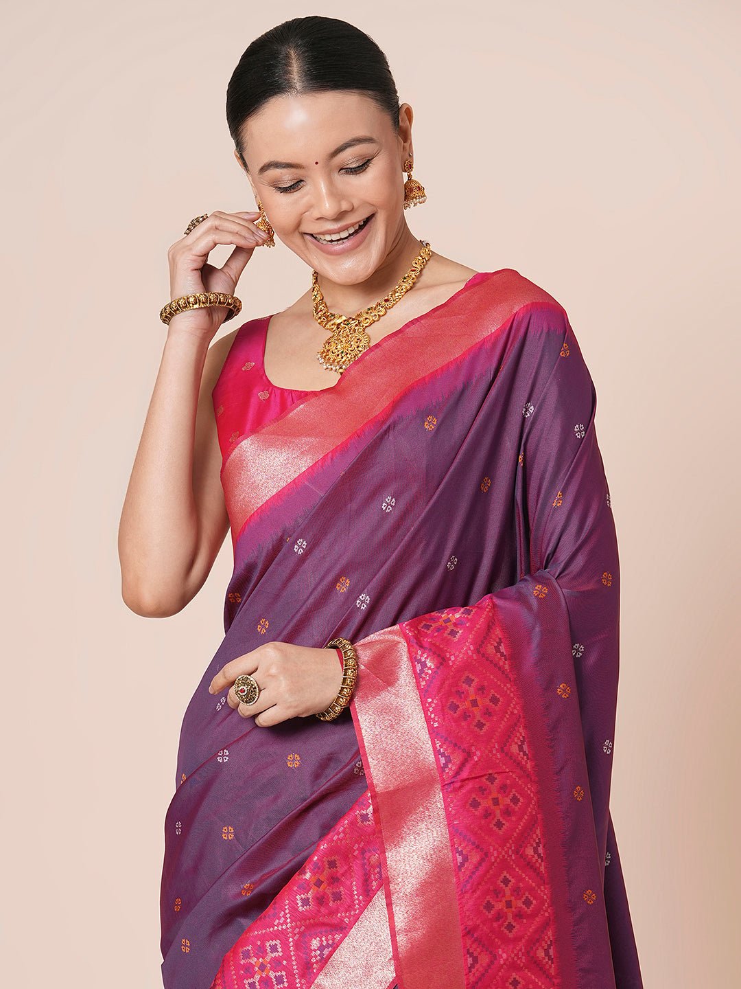 Banarasi Silk Saree with Patola Border - Ressa