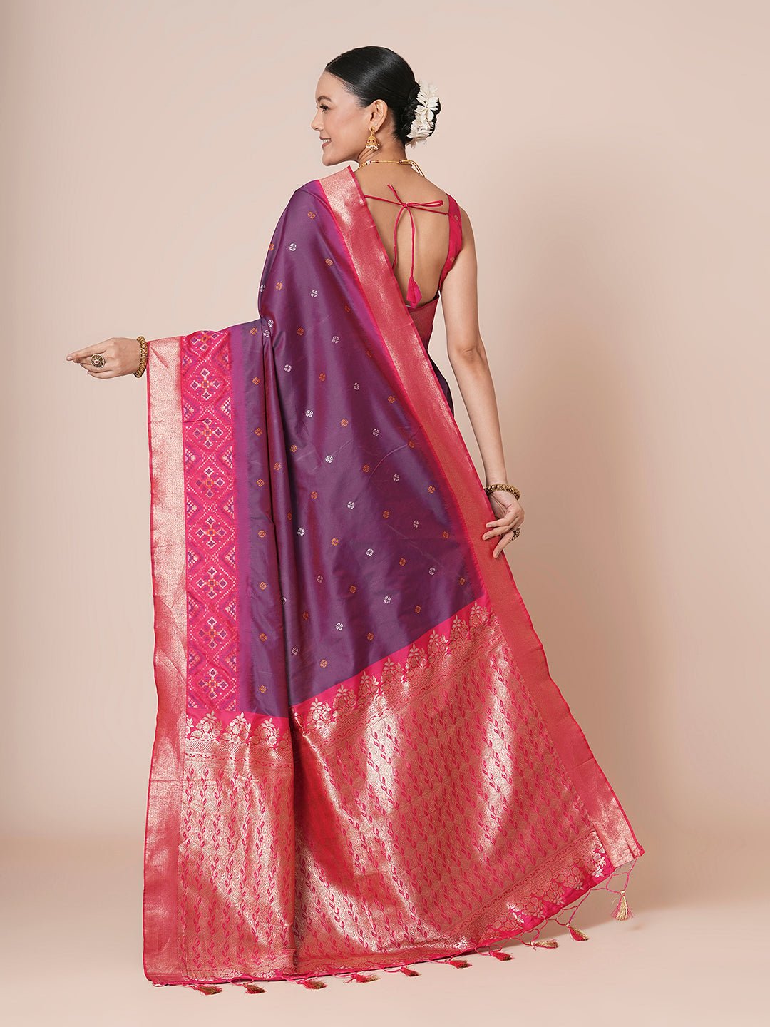 Banarasi Silk Saree with Patola Border - Ressa