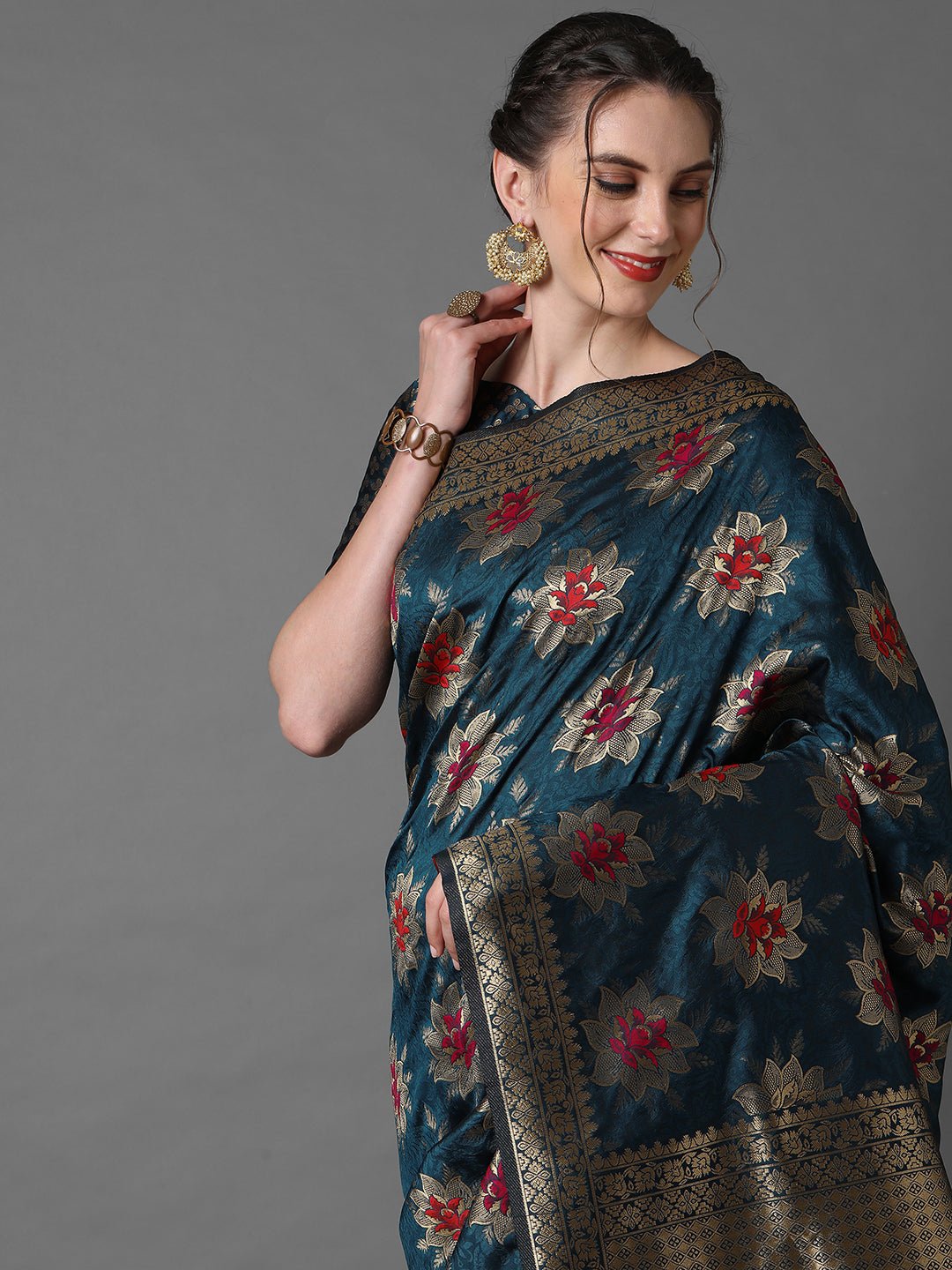 Banarasi Woven Silk Blend Saree - Ressa