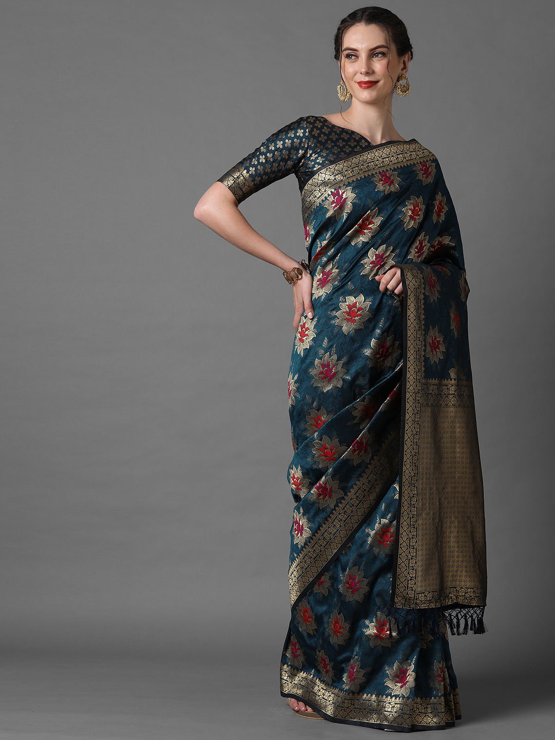 Banarasi Woven Silk Blend Saree - Ressa