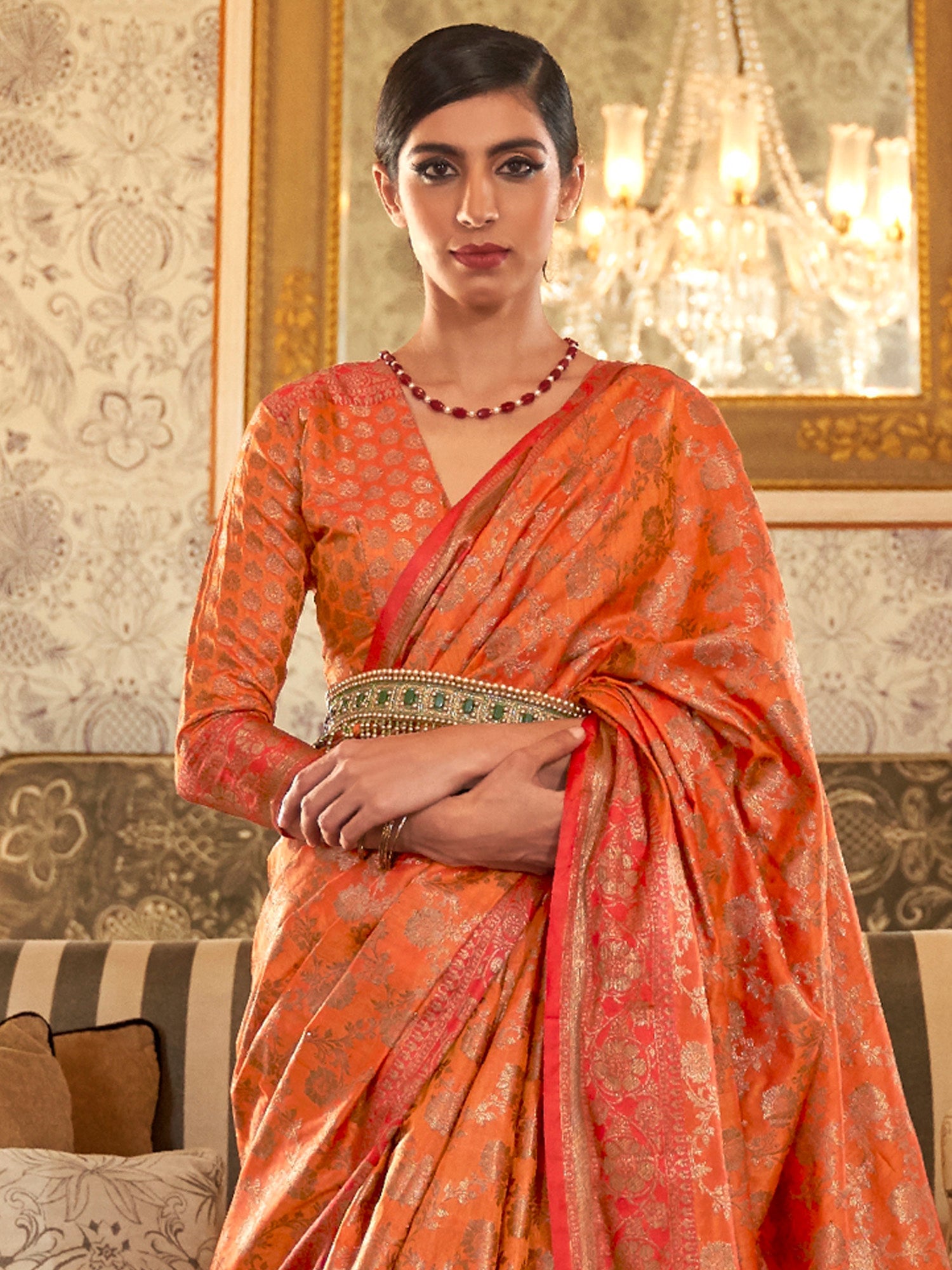 Banarasi Zari Silk Blend Saree - Ressa