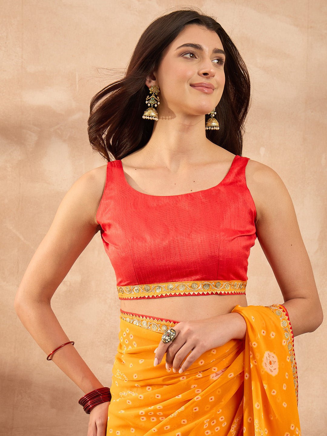 Yellow Bandhani Printed Saree - Ressa