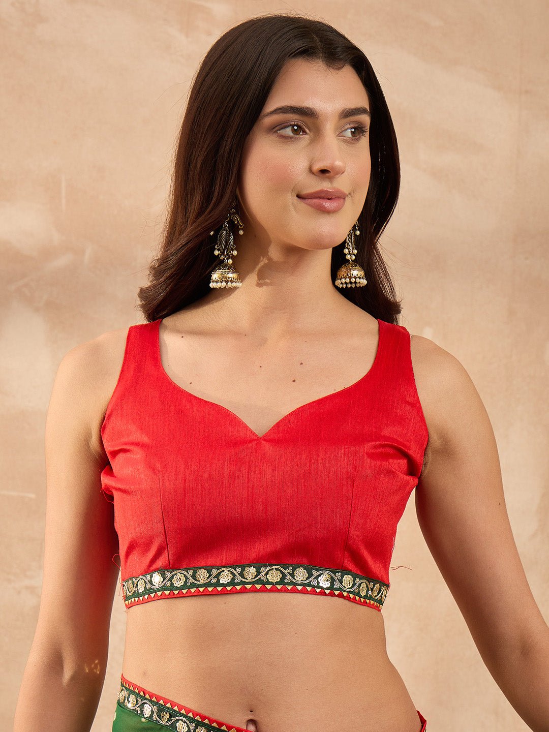 Green Georgette Bandhani Printed Saree - Ressa