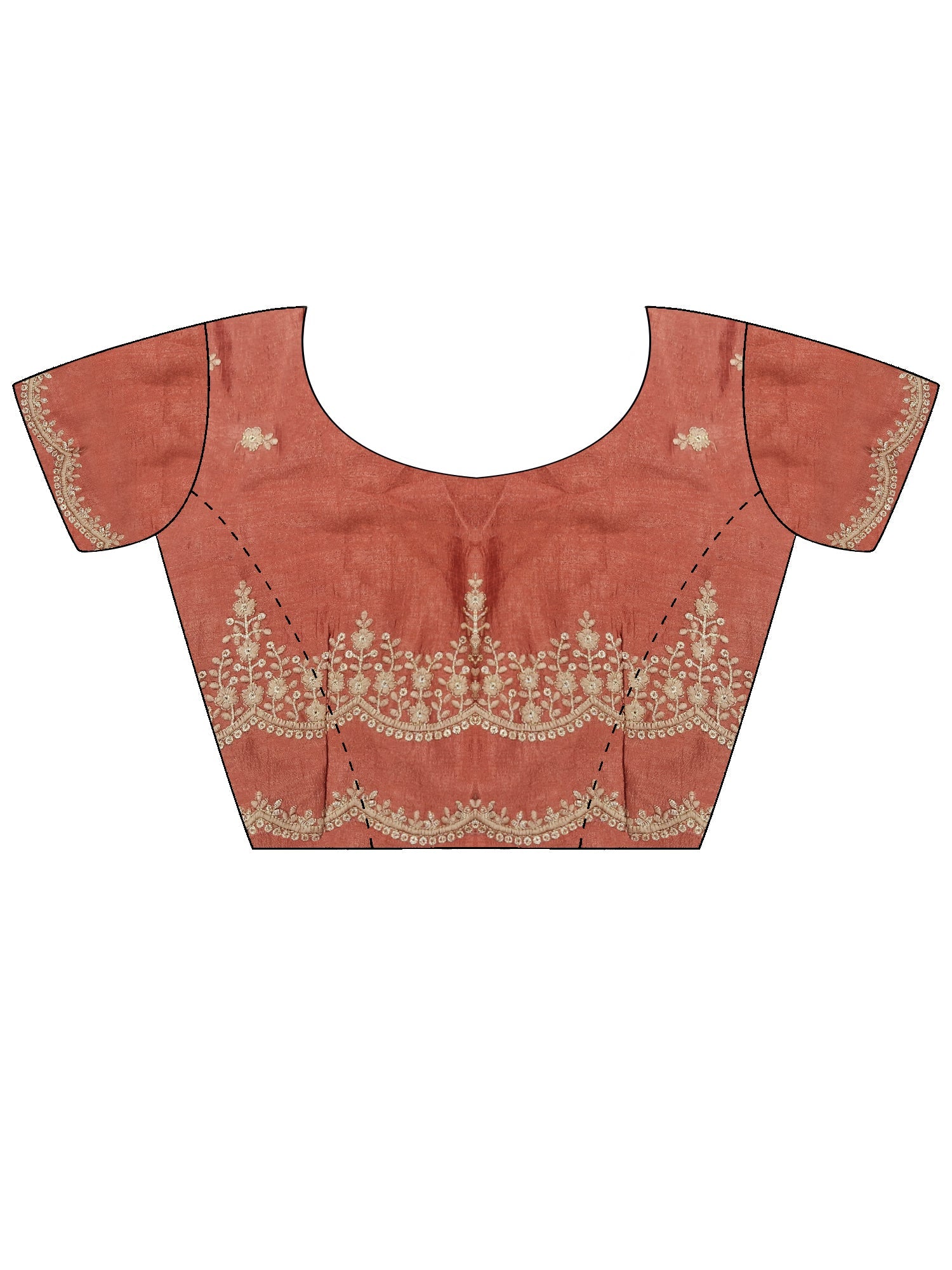 Beige Georgette Saree with Floral Digital Print - Ressa