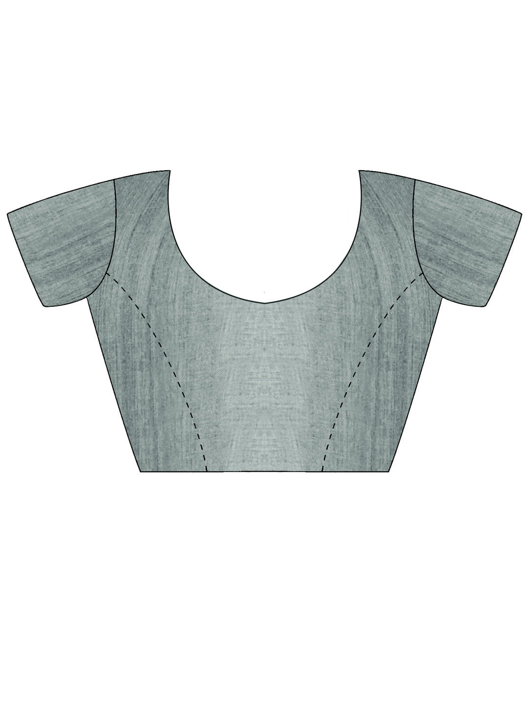 Beige & Grey Tussar Silk Sare - Ressa