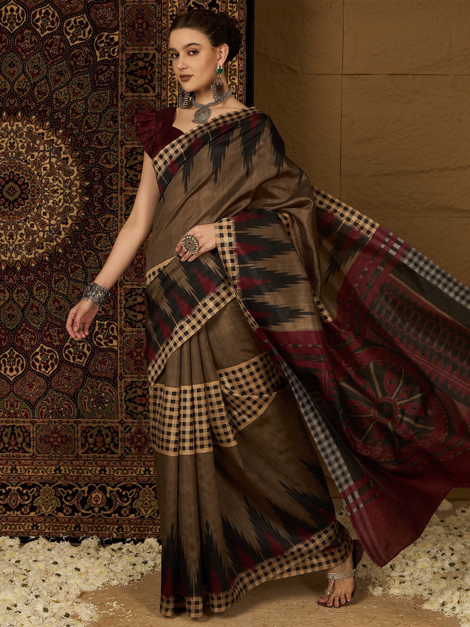 Bhagalpuri Ikkat Printed Saree - Ressa