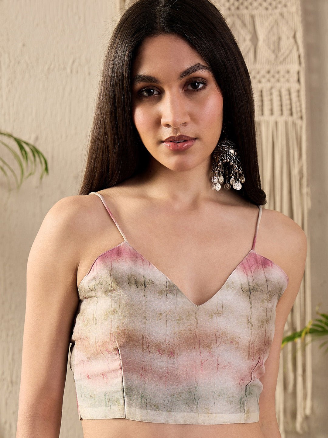 Beige Georgette Floral Printed Saree - Ressa