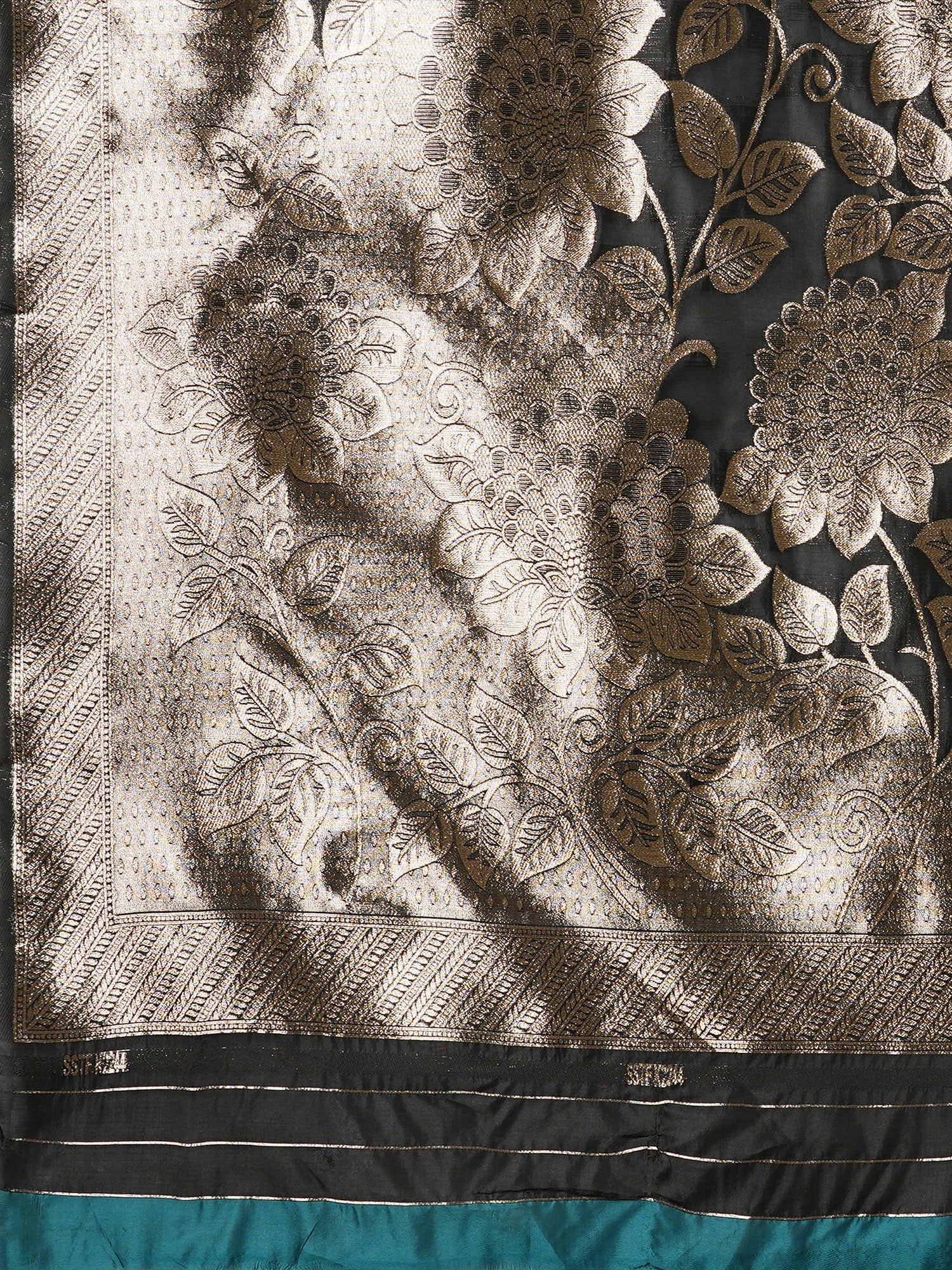 Black Banarasi Silk Saree - Ressa