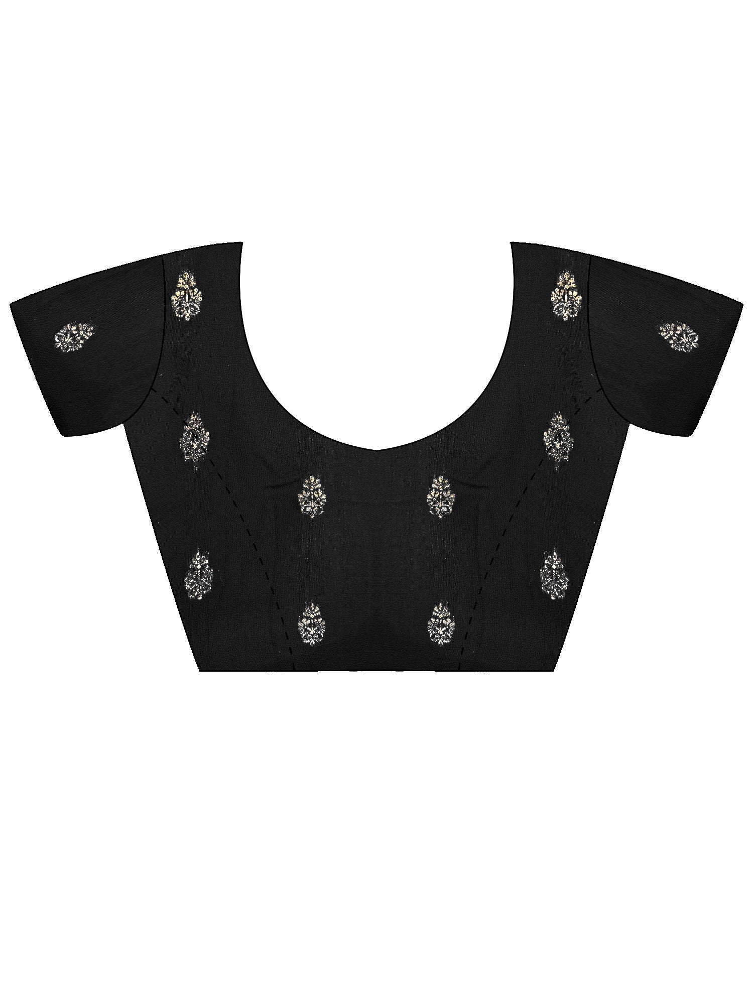Black Dola Silk Saree with Zari Border - Ressa