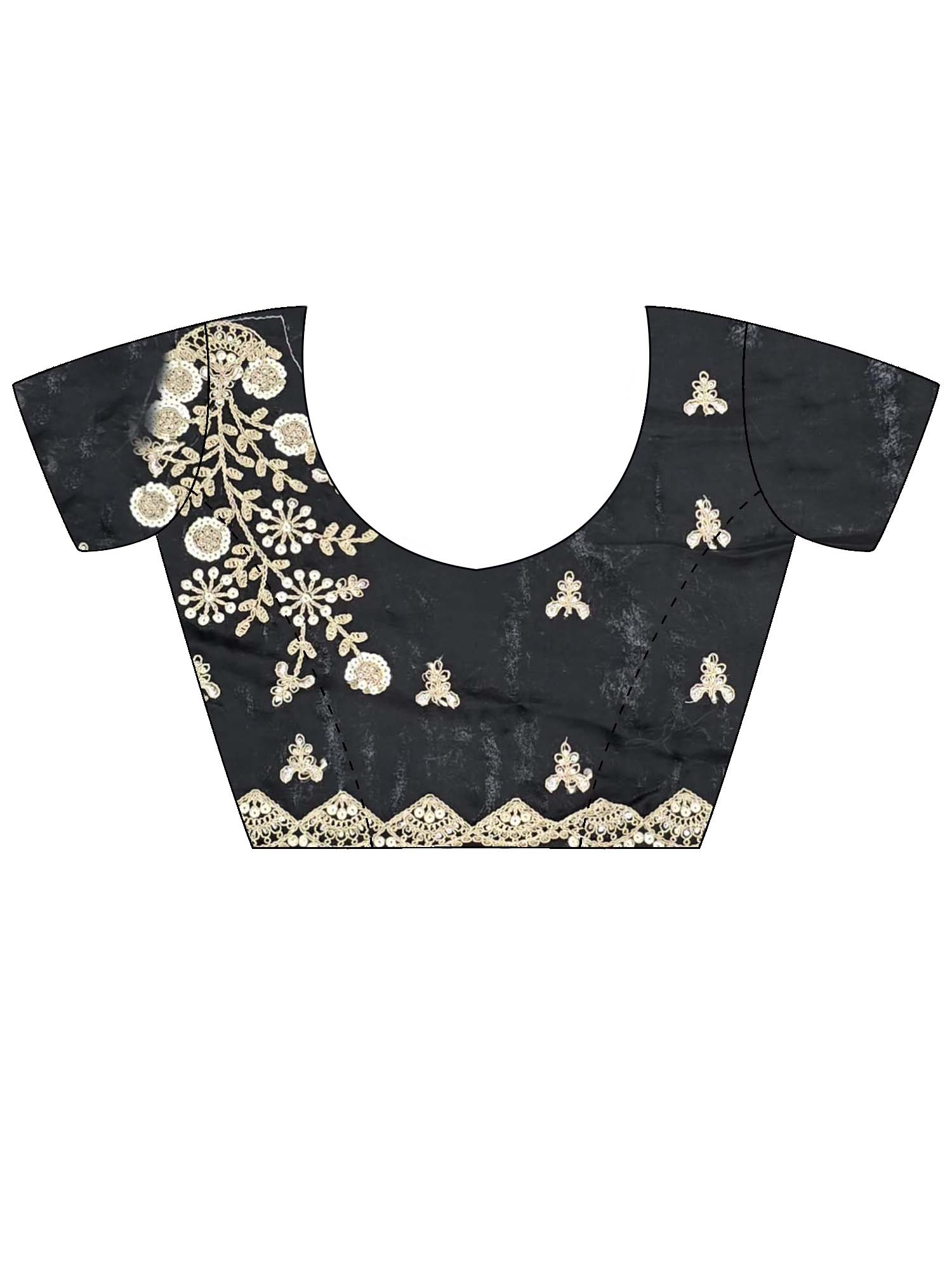 Black Embellished Tisshu Sarees - Ressa