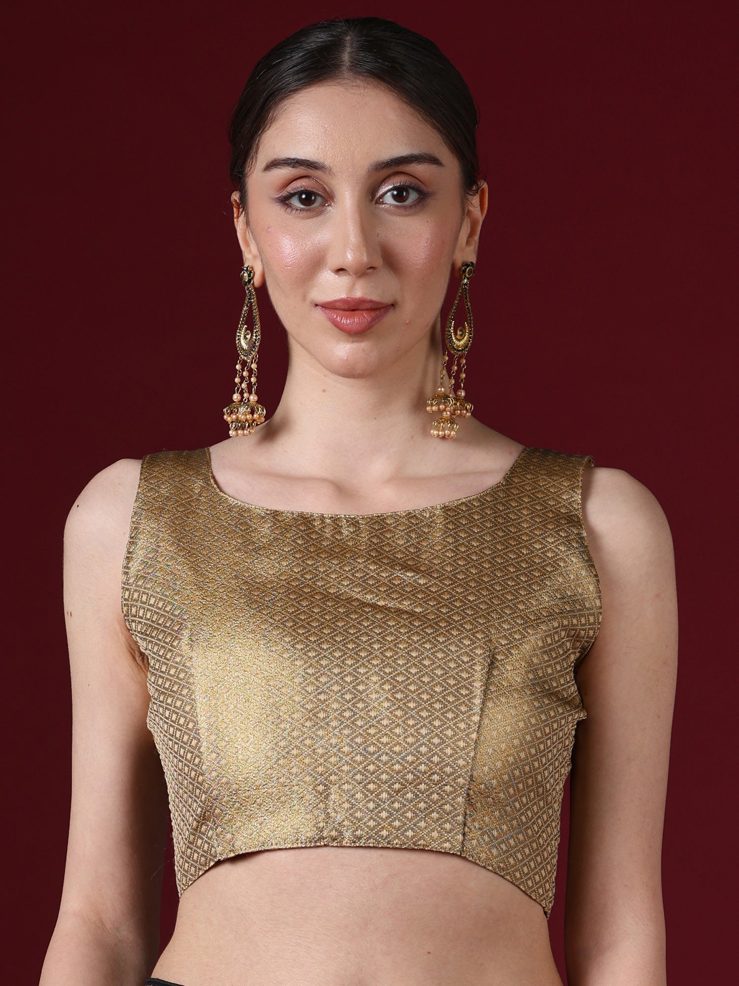 Black Georgette Saree with Gold Embroidered Paisley Border - Ressa
