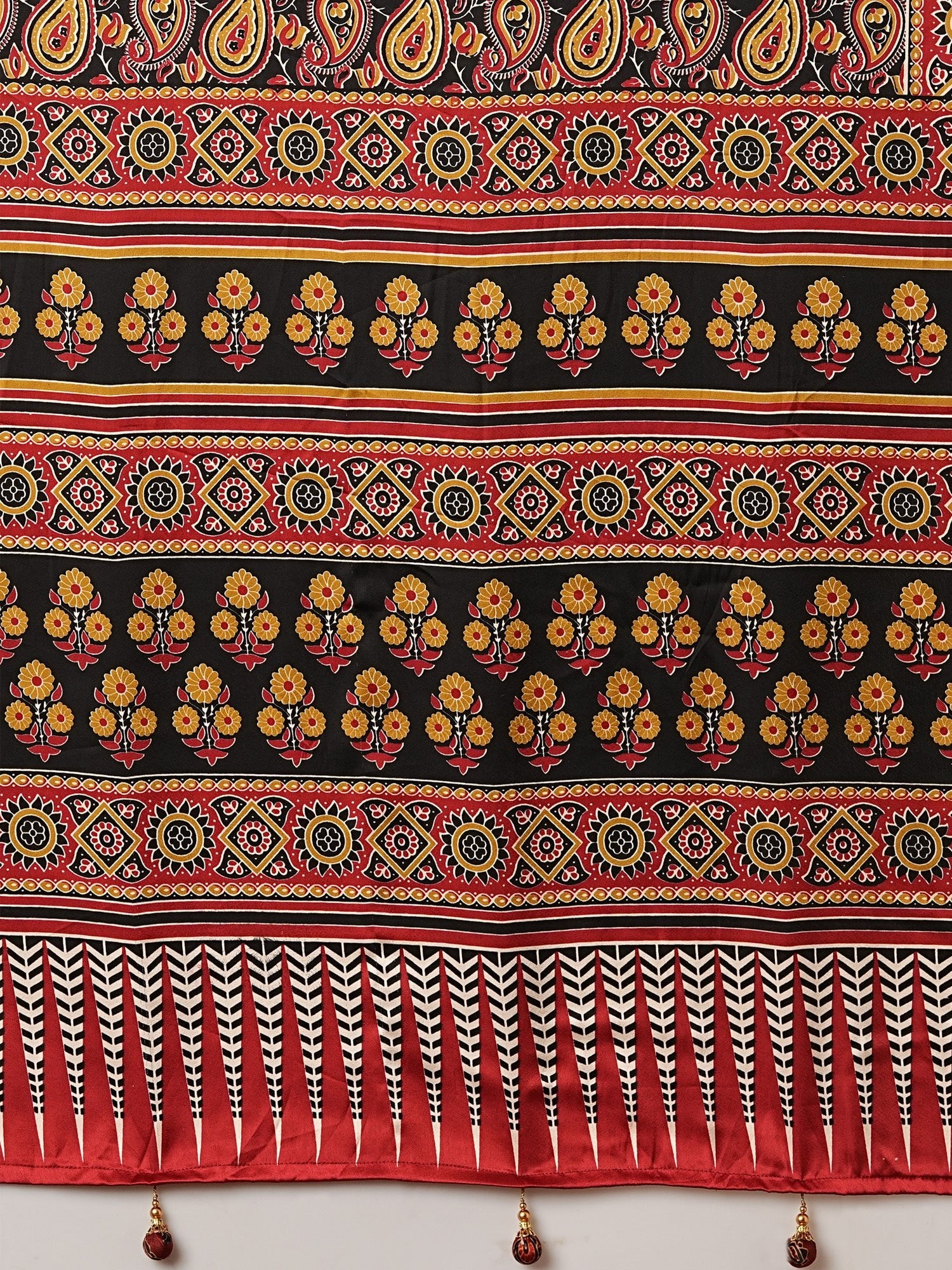 Black Kalamkari Print Saree - Ressa