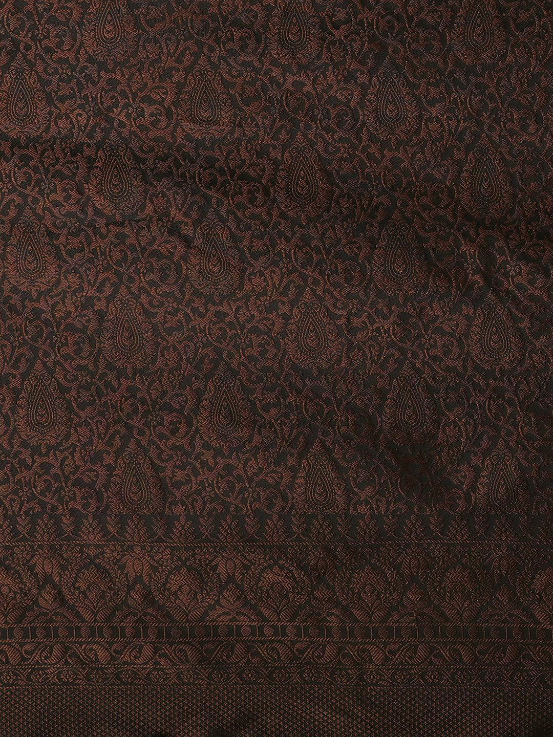 Black Kashmiri Silk Saree - Ressa
