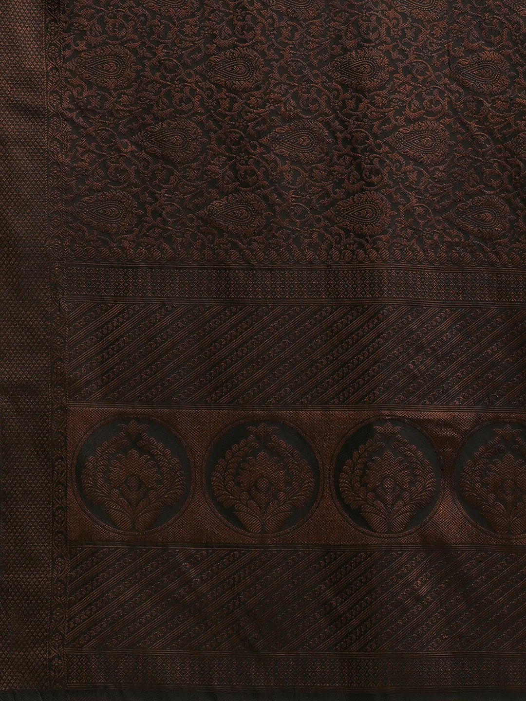 Black Kashmiri Silk Saree - Ressa
