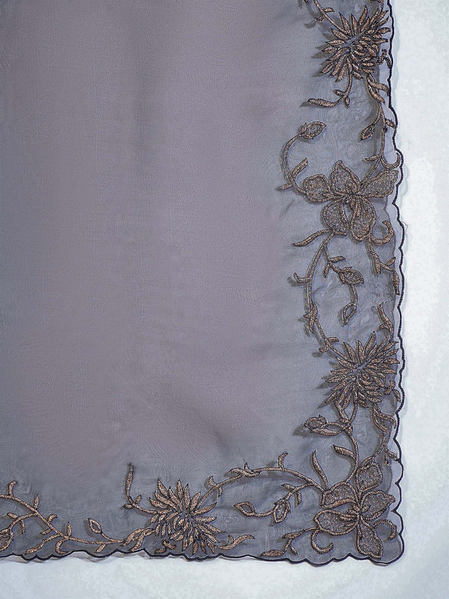 Black Organza Saree - Ressa