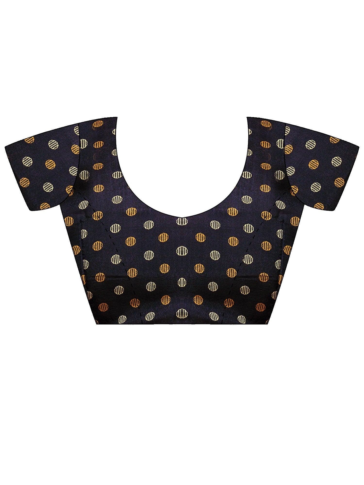 Black Tussar Silk Madhubani Inspired Floral Print - Ressa