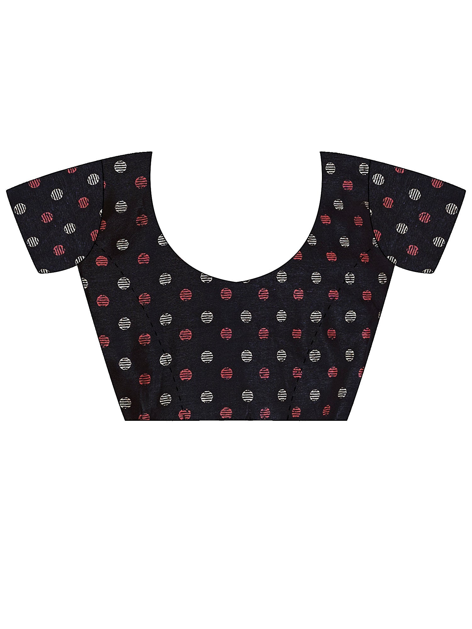 Black Tussar Silk Madhubani Inspired Floral Print - Ressa