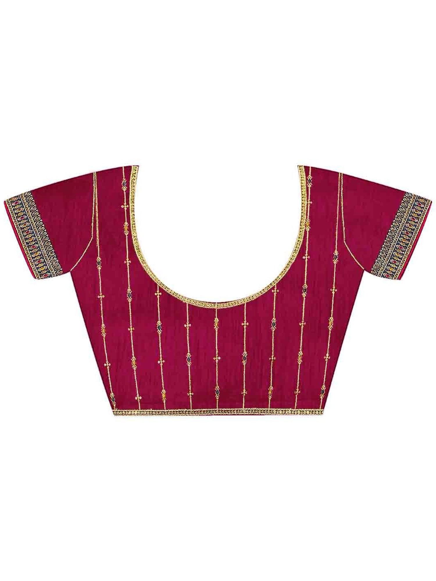 Blue Georgette Saree with Embroidered Border - Ressa