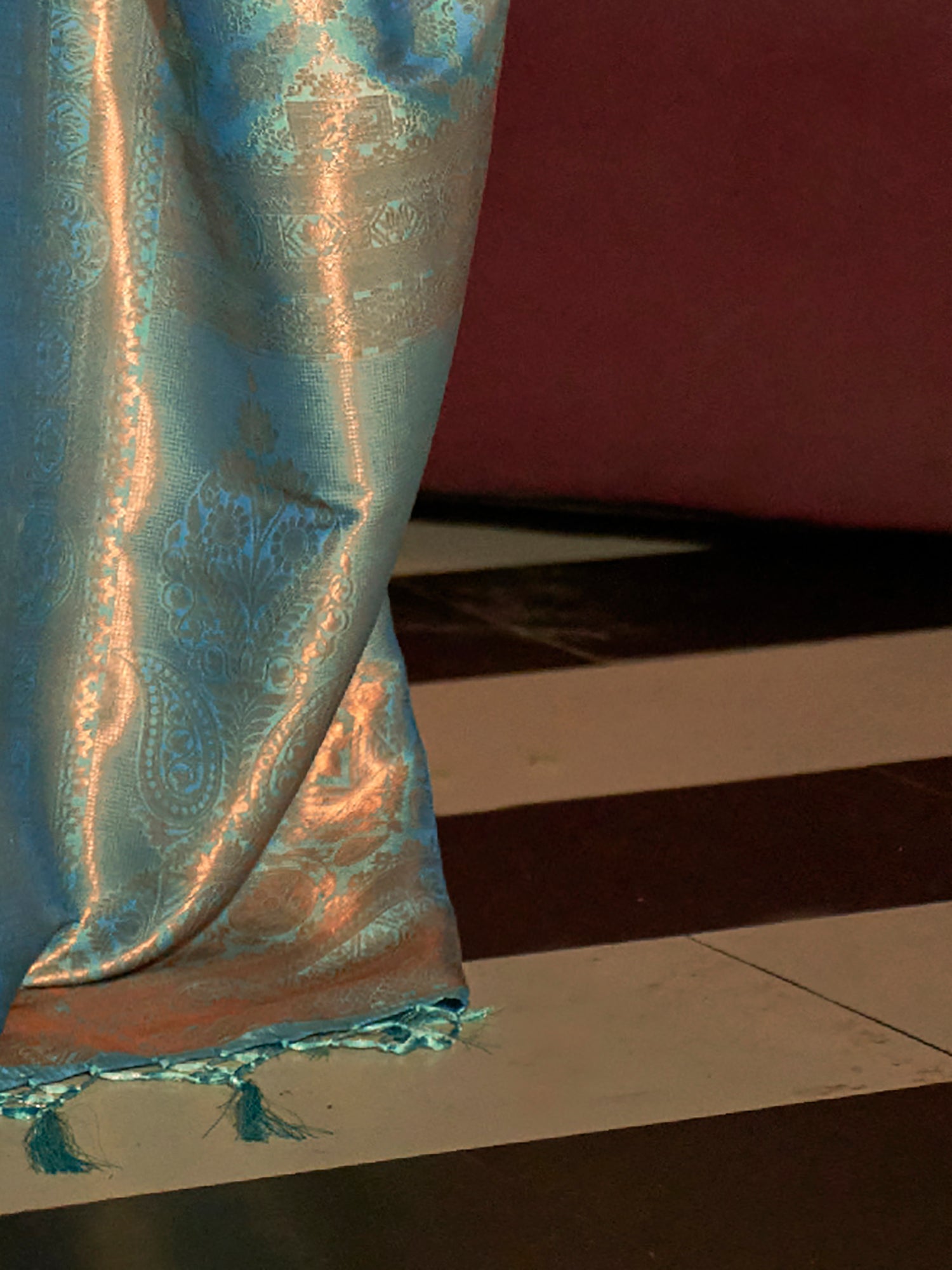 Blue Jari Woven Kanjivaram Saree - Ressa