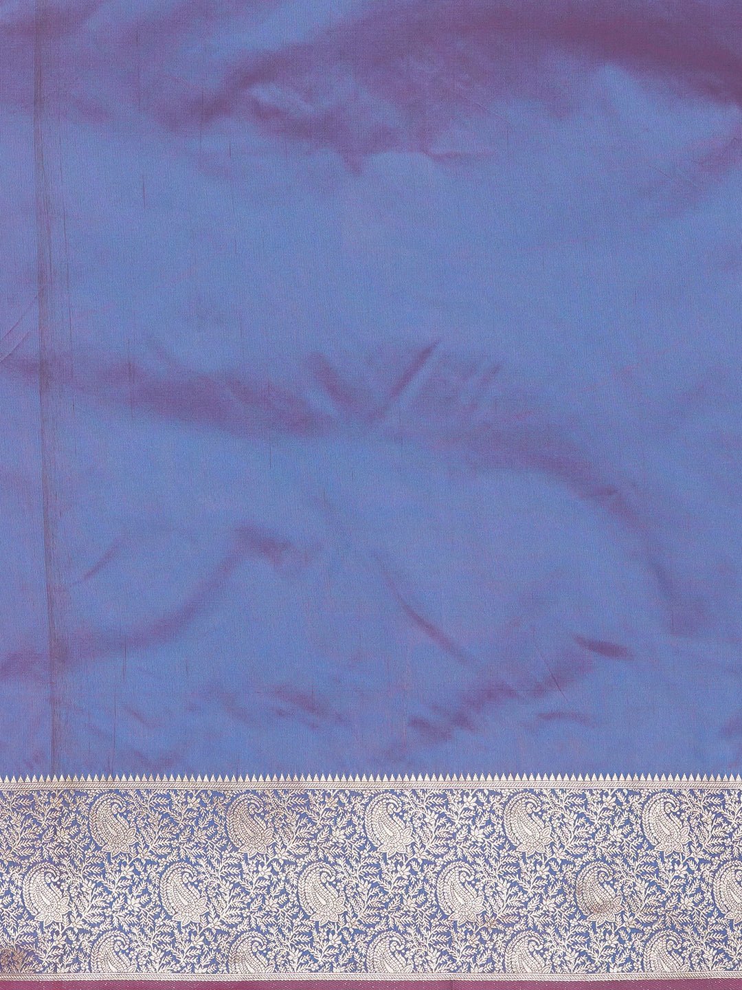 Blue-Purple Banarasi Pure Silk Saree - Ressa
