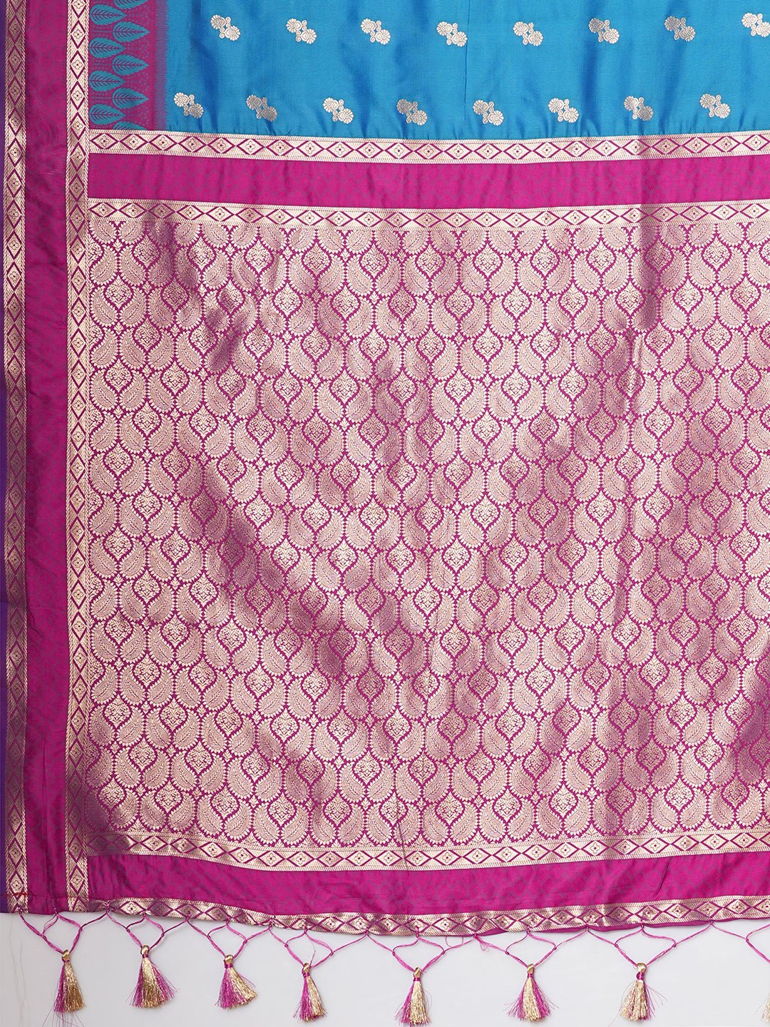 Blue Silk Zari Woven Saree - Ressa