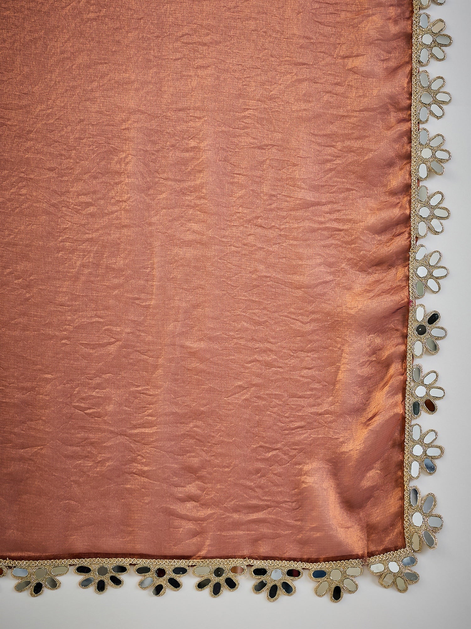 Brown Tissue Silk Saree with Zari Stripes - Ressa