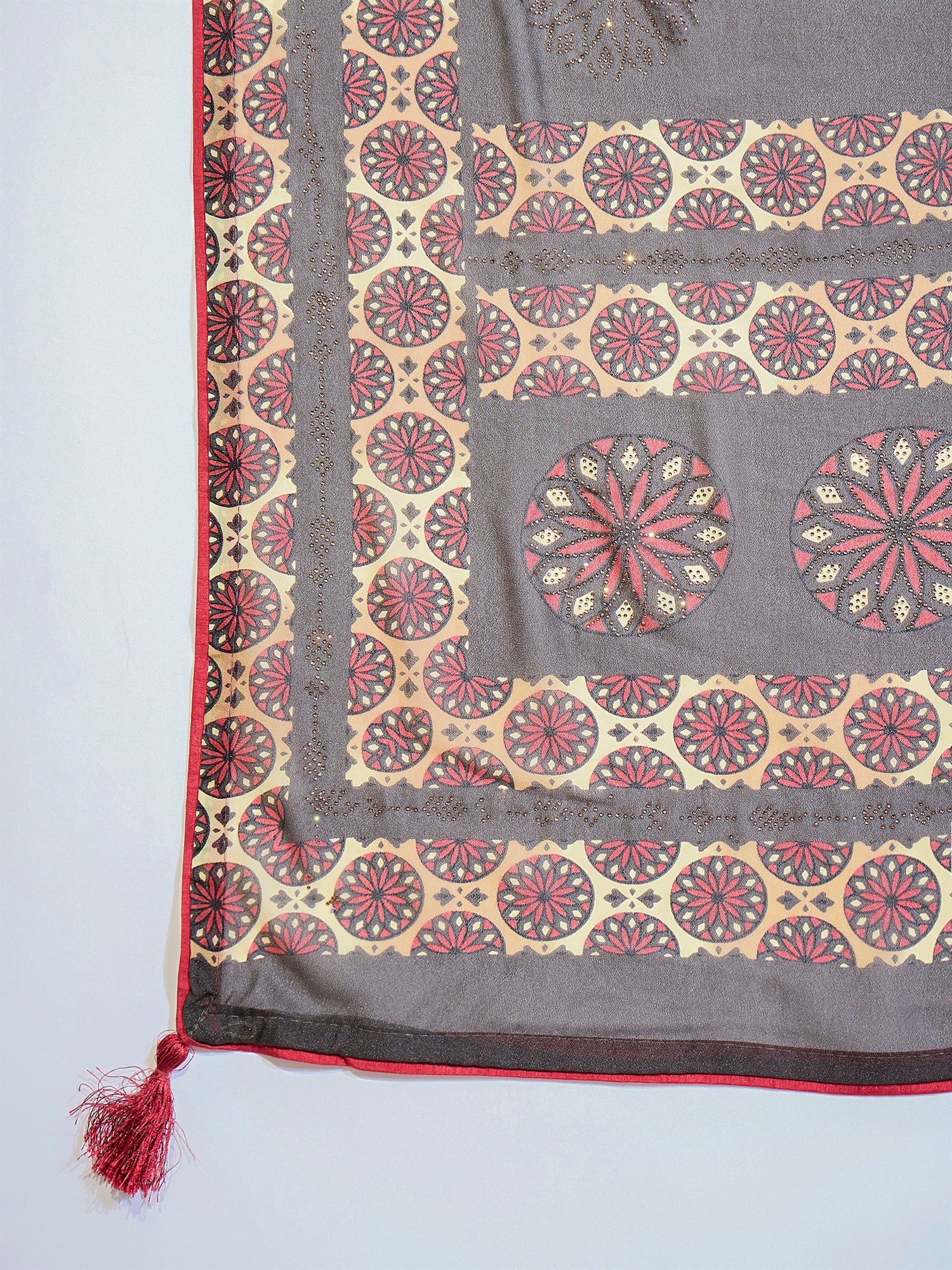 Brown&nbsp; Tissue Silk Saree with Zari Stripes - Ressa