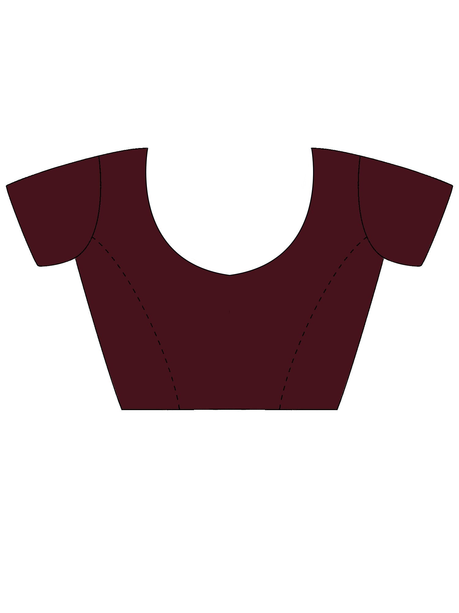 Burgundy Satin Silk Emblished Saree - Ressa