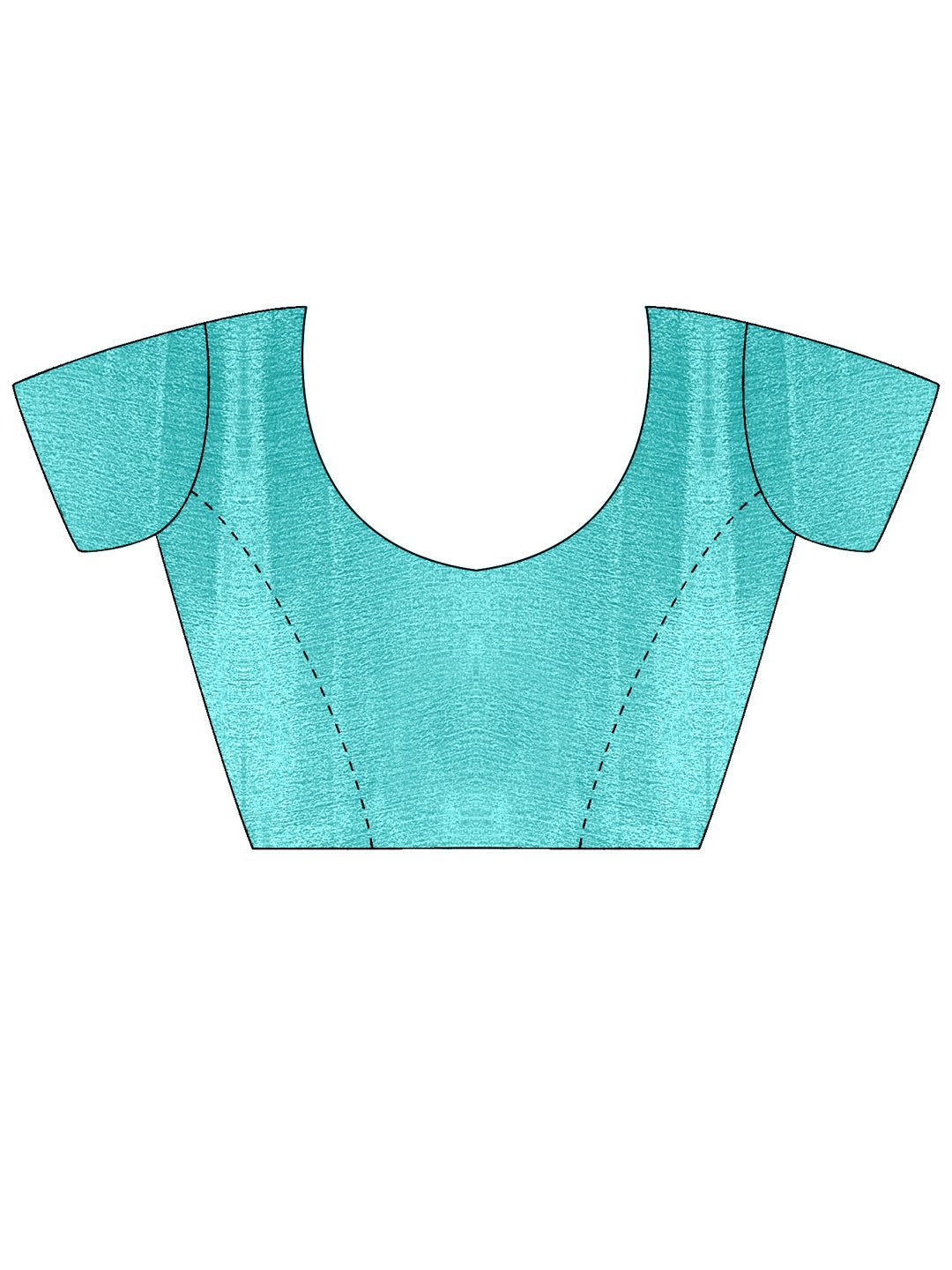 Chinnon Light Blue Hand Printed Saree - Ressa
